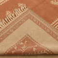Vintage Muğla Turkish Area Rug 5x7 ft — Orange & Beige Geometric (No. 48115)