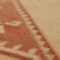 Vintage Muğla Turkish Area Rug 5x7 ft — Orange & Beige Geometric (No. 48115)
