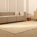 Vintage Muğla Turkish Runner Rug 6x10 ft — Beige & Brown Geometric