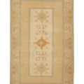 Vintage Muğla Turkish Runner Rug 6x10 ft — Beige & Brown Geometric