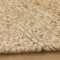 Vintage Manisa Turkish Area Rug 5x9 ft — Beige & Brown Floral