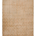 Vintage Manisa Turkish Area Rug 6x9 ft — Beige & Brown Floral