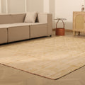 Vintage Manisa Turkish Area Rug 6x9 ft — Beige & Brown Floral