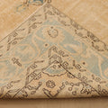 Vintage Isparta Turkish Area Rug 7x11 ft — Beige & Blue Floral