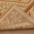 Vintage Muğla Turkish Area Rug 6x10 ft — Brown & Beige Geometric