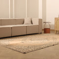 Vintage Manisa Turkish Area Rug 6x10 ft — Brown & Beige Floral