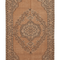 Vintage Manisa Turkish Area Rug 6x10 ft — Brown & Beige Floral