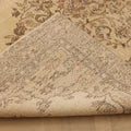 Vintage Isparta Turkish Area Rug 5x10 ft — Beige & Brown Floral (No. 48289)