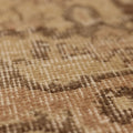 Vintage Isparta Turkish Area Rug 5x10 ft — Beige & Brown Floral (No. 48289)