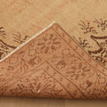Vintage Manisa Turkish Area Rug 6x9 ft — Beige & Brown Floral