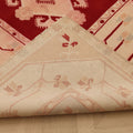 Vintage Muğla Turkish Area Rug 6x8 ft — Red & Pink Geometric