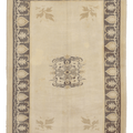 Vintage Muğla Turkish Area Rug 6x9 ft — Beige & Gray Floral