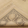 Vintage Muğla Turkish Area Rug 6x9 ft — Beige & Gray Floral