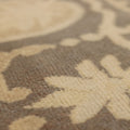 Vintage Muğla Turkish Area Rug 6x9 ft — Beige & Gray Floral