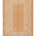 Vintage Muğla Turkish Area Rug 6x9 ft — Beige & Orange Floral