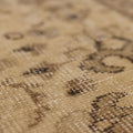 Vintage Isparta Turkish Area Rug 5x9 ft — Beige & Brown Floral
