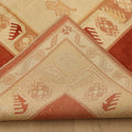 Vintage Muğla Turkish Area Rug 6x8 ft — Red & Beige Geometric
