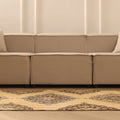 Vintage Konya Turkish Runner Rug 3x12 ft — Beige & Brown Geometric