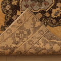 Vintage Konya Turkish Runner Rug 3x12 ft — Beige & Brown Geometric