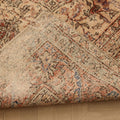 Vintage Isparta Turkish Area Rug 8x12 ft — Blue & Red Distressed