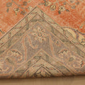 Vintage Isparta Turkish Area Rug 6x10 ft — Orange & Gray Floral