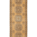 Vintage Konya Turkish Runner Rug 4x12 ft — Beige & Brown Floral