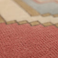 Vintage Nevşehir Turkish Area Rug 4x7 ft — Red & Blue Geometric