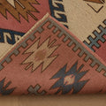 Vintage Nevşehir Turkish Area Rug 4x6 ft — Beige & Pink Geometric