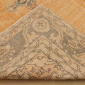 Vintage Isparta Turkish Area Rug 7x11 ft — Orange & Gray Floral