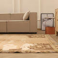 Vintage Van Turkish Area Rug 6x13 ft — Beige & Brown Distressed