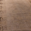 Hand-woven vintage Isparta runner rug in beige wool and cotton with soft geometric patterns and a low-pile texture.