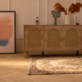 Handmade vintage Isparta wool and cotton rug in white and beige with floral patterns, 3x6 ft farmhouse style area rug.