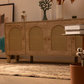 Handmade 3x6 ft vintage Isparta wool and cotton rug with white and beige floral patterns in a farmhouse interior.