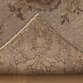 Vintage Isparta Turkish Area Rug 4x7 ft — Gray & Beige Floral