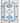 Vintage Niğde Turkish Area Rug 5x8 ft — White & Navy Geometric