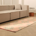 Vintage Konya Turkish Runner Rug 2x8 ft — Orange & Green Geometric