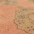 Vintage Konya Turkish Runner Rug 2x8 ft — Orange & Green Geometric