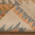 Vintage Uşak Turkish Runner Rug 3x7 ft — Beige & Orange Southwestern