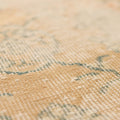 Vintage Isparta Turkish Runner Rug 3x9 ft — Orange & Beige Floral