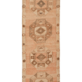 Vintage Malatya Turkish Runner Rug 3x9 ft — Orange & Brown Geometric