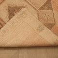 Vintage Malatya Turkish Runner Rug 3x9 ft — Orange & Brown Geometric
