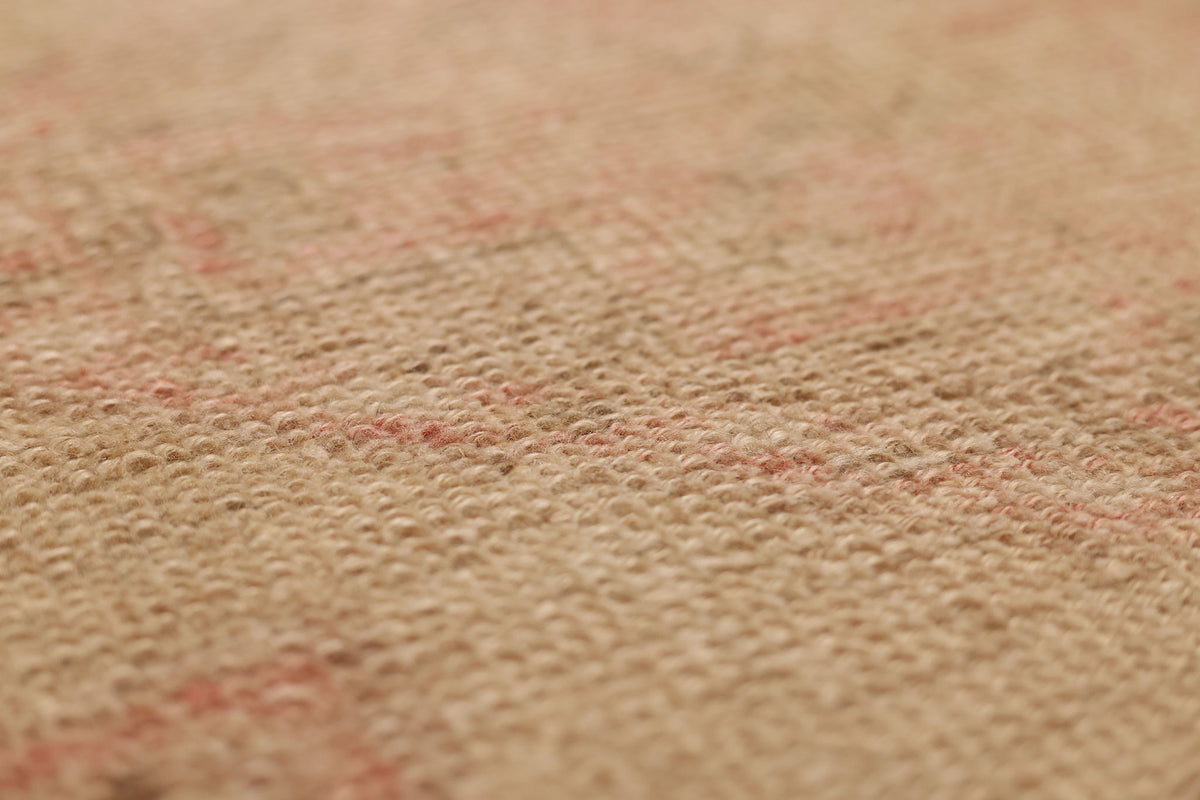 Vintage Malatya Turkish Runner Rug 2x9 ft — Pink & Beige Distressed