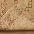 Vintage Malatya Turkish Runner Rug 2x11 ft — Beige & Pink Geometric