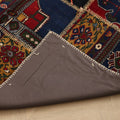 Vintage Turkish Area Rug 5x7 ft — Red & Blue Patchwork