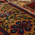 Vintage Turkish Area Rug 5x7 ft — Red & Blue Patchwork