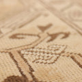 Vintage Muğla Turkish Area Rug 4x7 ft — Beige & Brown Geometric