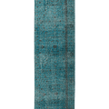 Vintage Isparta Turkish Runner Rug 2x8 ft — Blue Floral