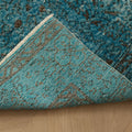 Vintage Isparta Turkish Runner Rug 2x8 ft — Blue Floral
