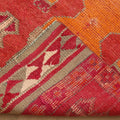 Vintage Southeastern Persian Style Runner Rug 3x10 ft — Red & Orange Geometric