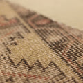 Vintage Elazığ Turkish Area Rug 4x8 ft — Beige & Brown Geometric